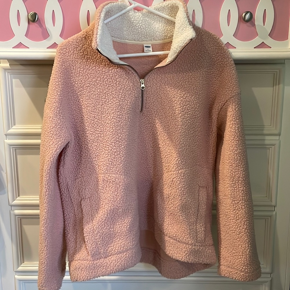 Old Navy Quarter Zip Sherpa Jacket
